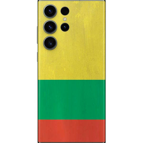 Lithuania Flag Distressed Galaxy Skins